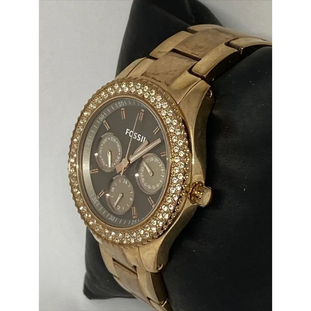Fossil Stella ES3502 Womens Stainless Steel Analog Dial Quartz Wrist Watch WO177